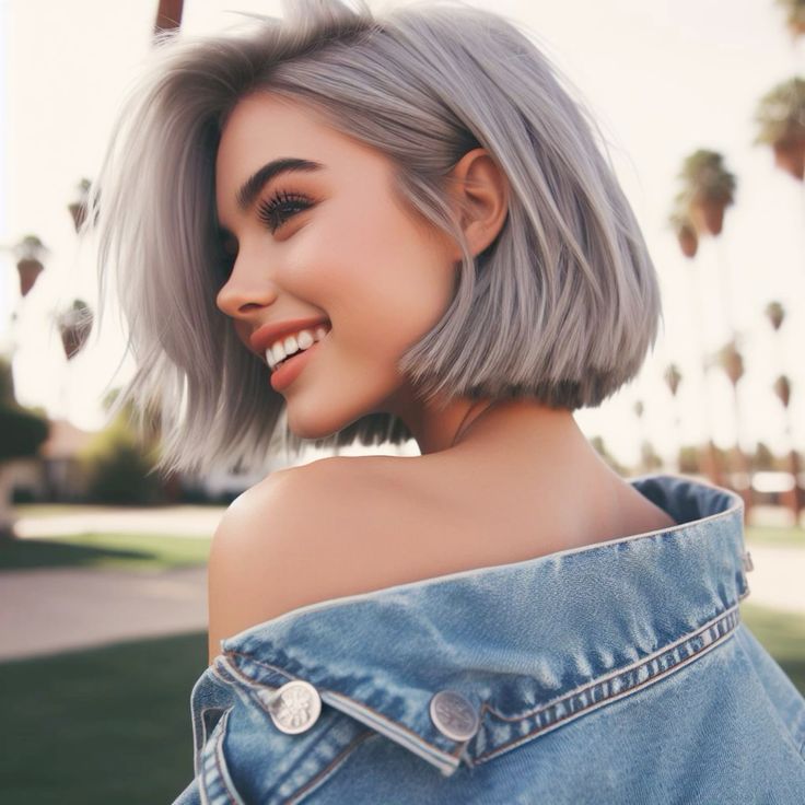 Side-parted bob for added volume