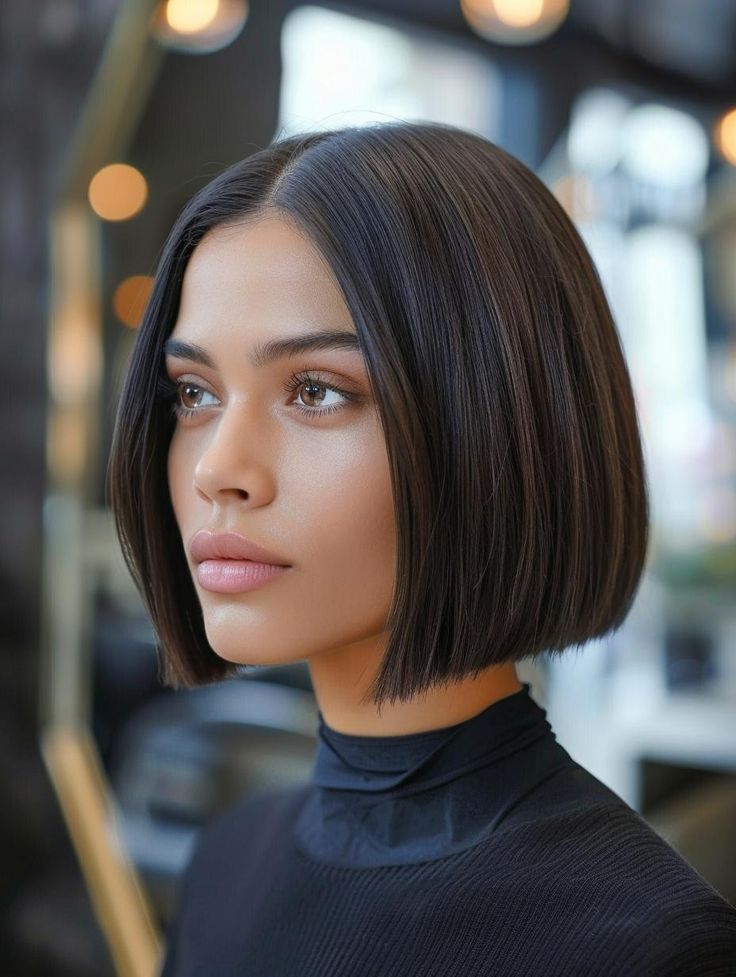 Glossy sleek bob with extra shine