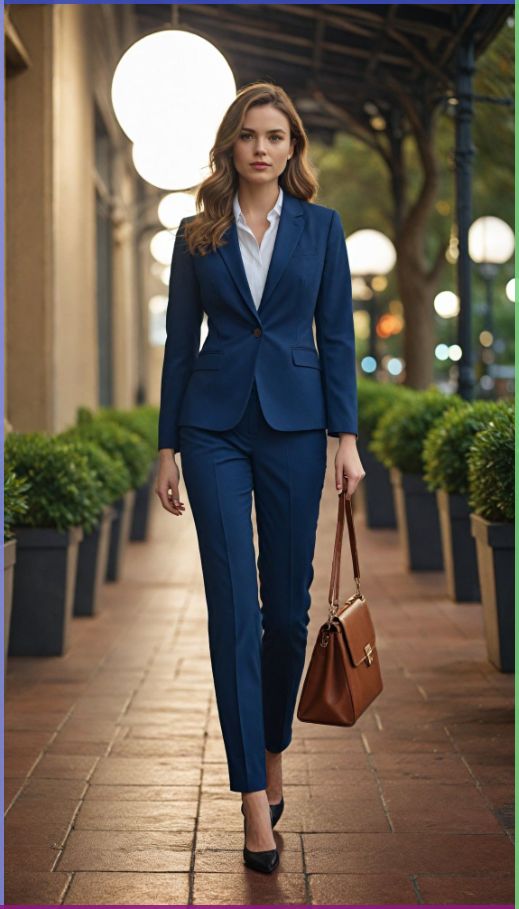 Tailored blazer with skinny trousers