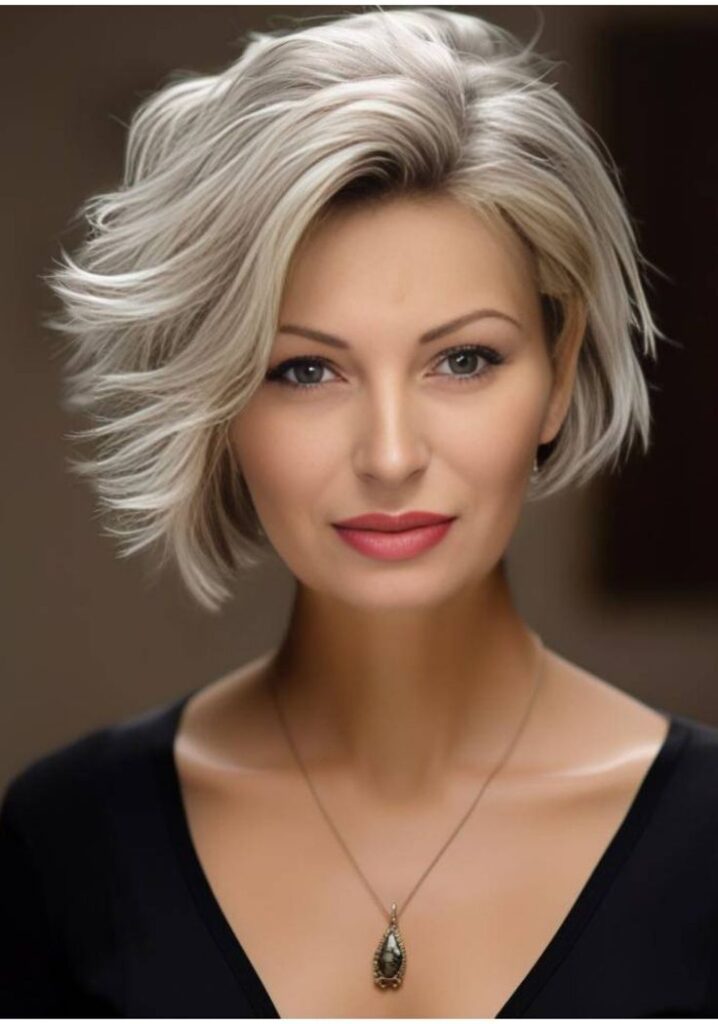 Tousled, laid-back silk press look