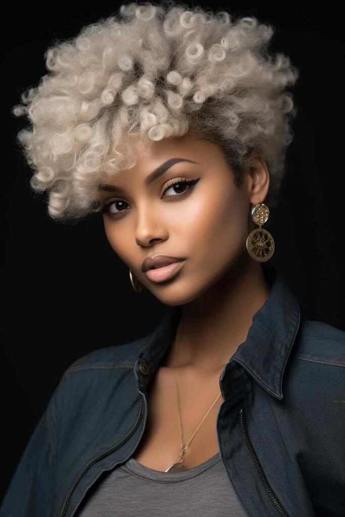 Bold, voluminous silk afro