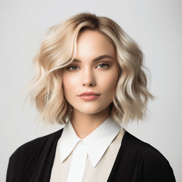 Smooth, wavy bob texture
