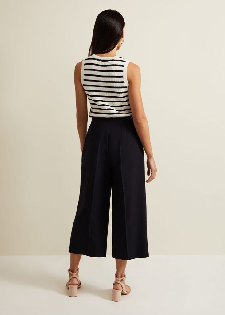 Cap sleeve top with culottes